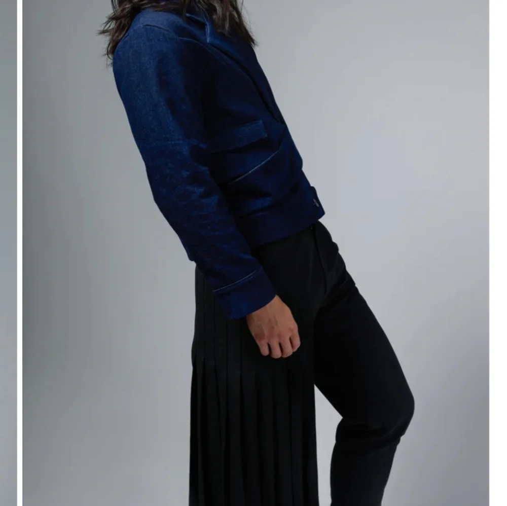 Stylish Navy Fall Jacket Unisex - Picture 3 of 5